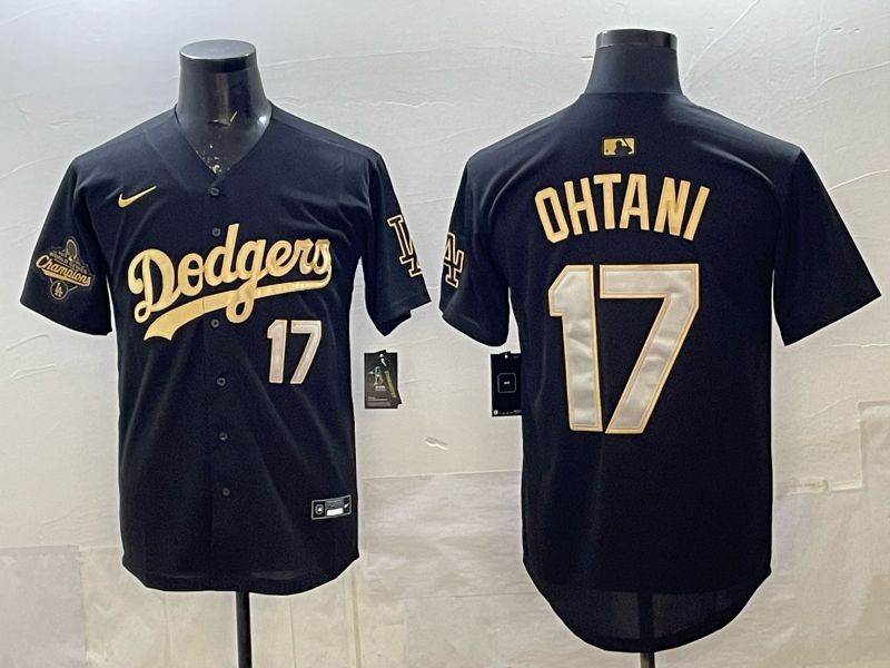 Men 2026 Nike Los Angeles Dodgers #17 Ohtani black Game MLB Jersey 010->los angeles dodgers->MLB Jersey